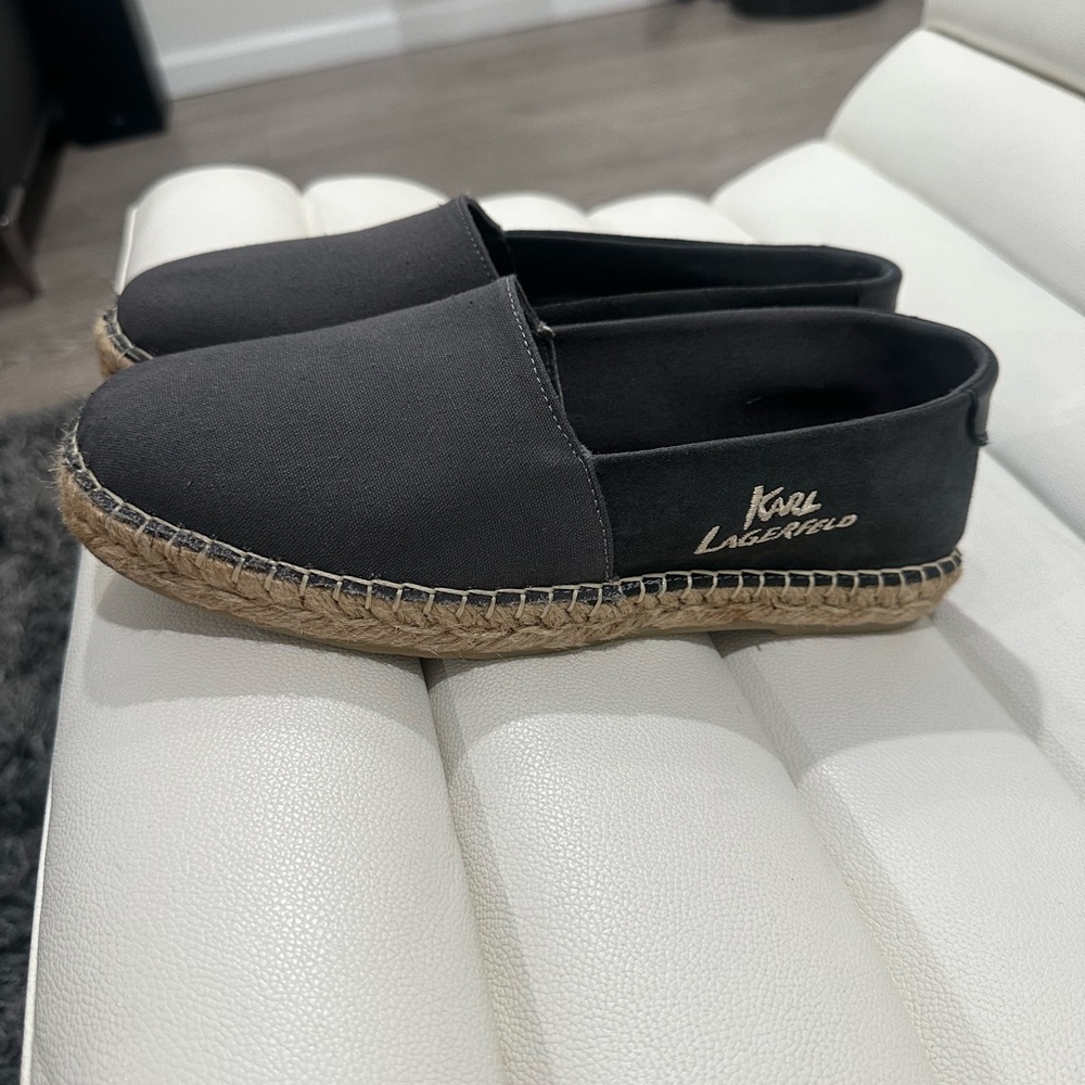 Karl Lagerfeld Grey Espadrilles NWOT